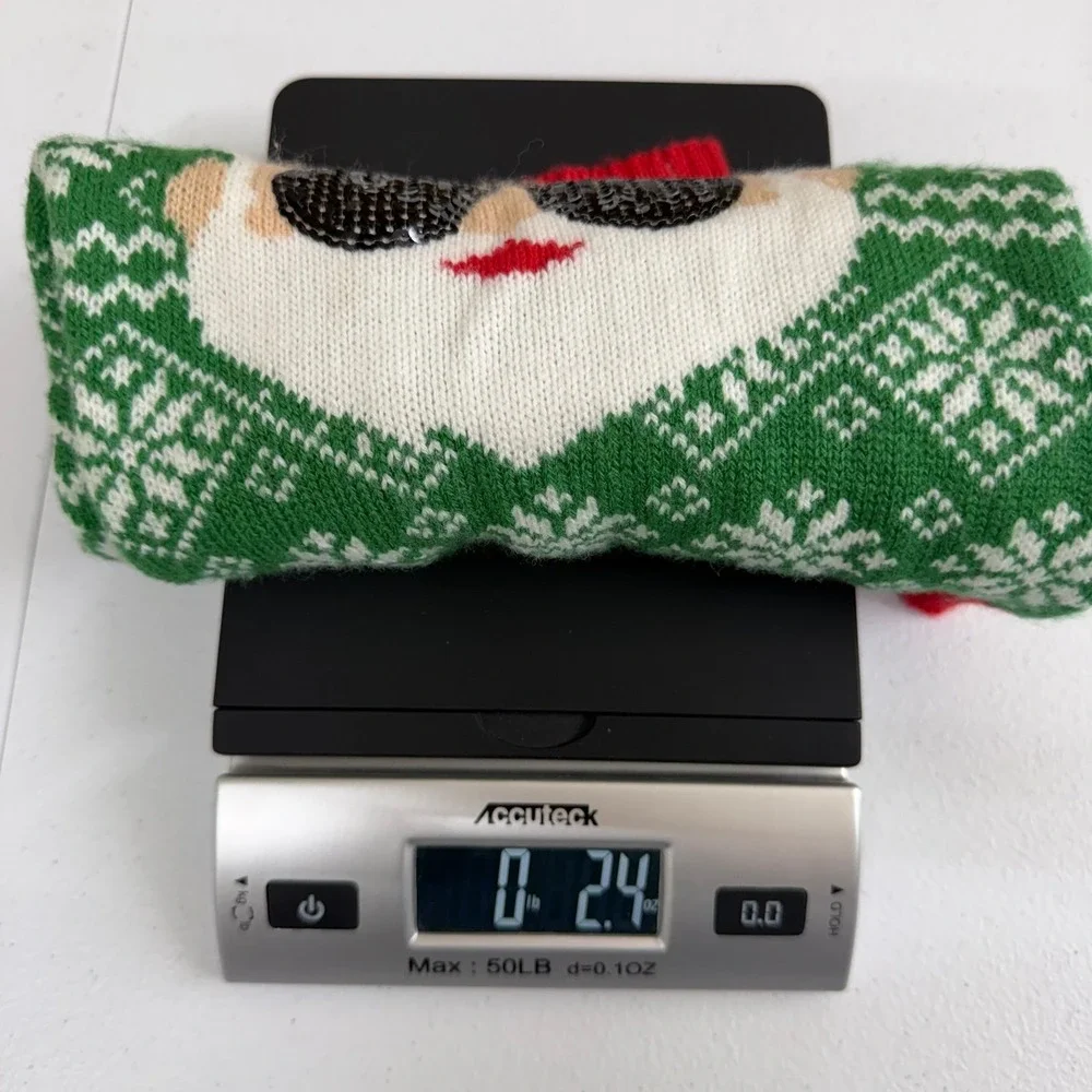 Dog‎ red green sequin Santa knit stretch pullover pet sweater winter Christmas